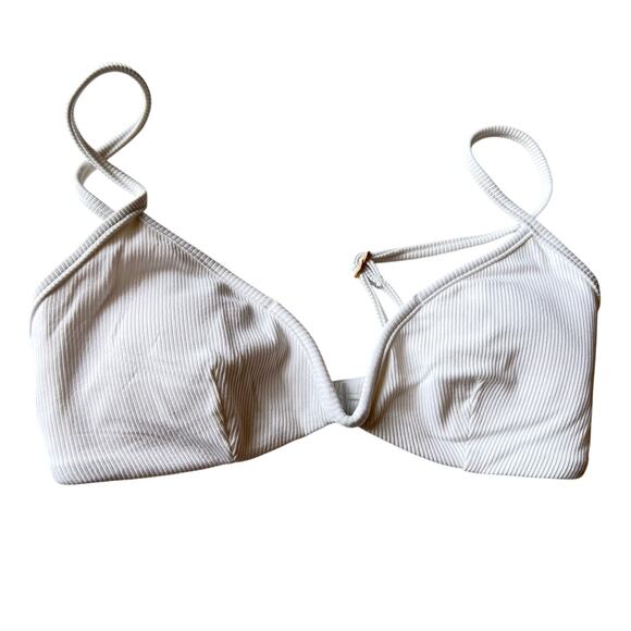 L*Space Ribbed Helena Bikini Top - White NWT Size XS - Picture 2 of 6